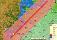 中国・四川地震地図