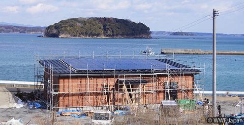 宮城県漁協志津川支所戸倉出張所への太陽光発電支援