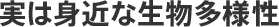 実は身近な生物多様性