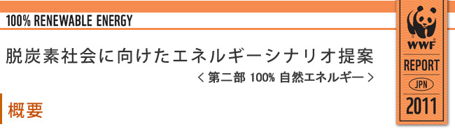 脱炭素社会に向けたエネルギーシナリオ提案　【100％ 自然エネルギー編】