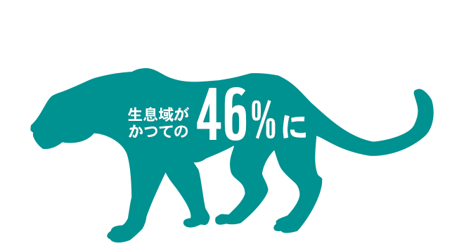 生息域がかつての46%に