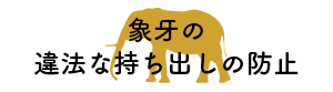 象牙の違法な持ち出しの防止