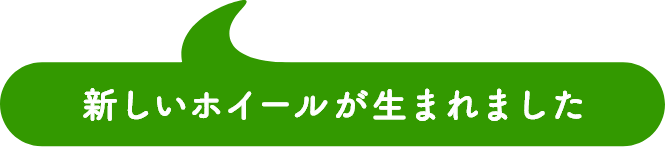 新しいホイールが生まれました