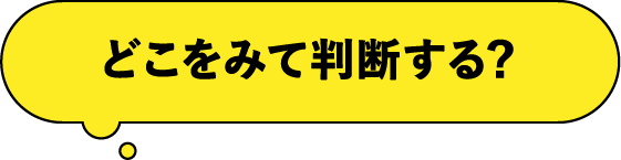 どこをみて判断する？