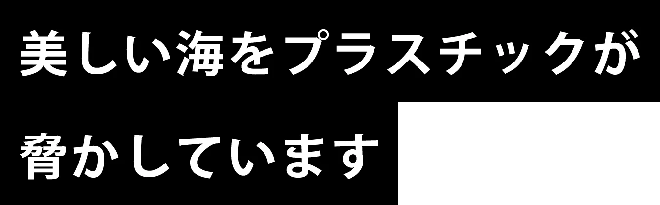 美しい海をプラスチックが脅かしています