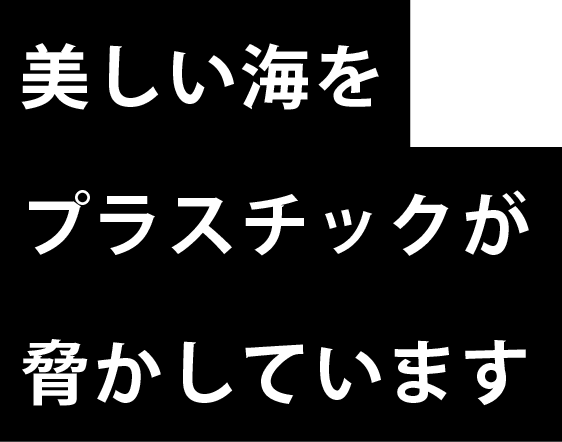 美しい海をプラスチックが脅かしています