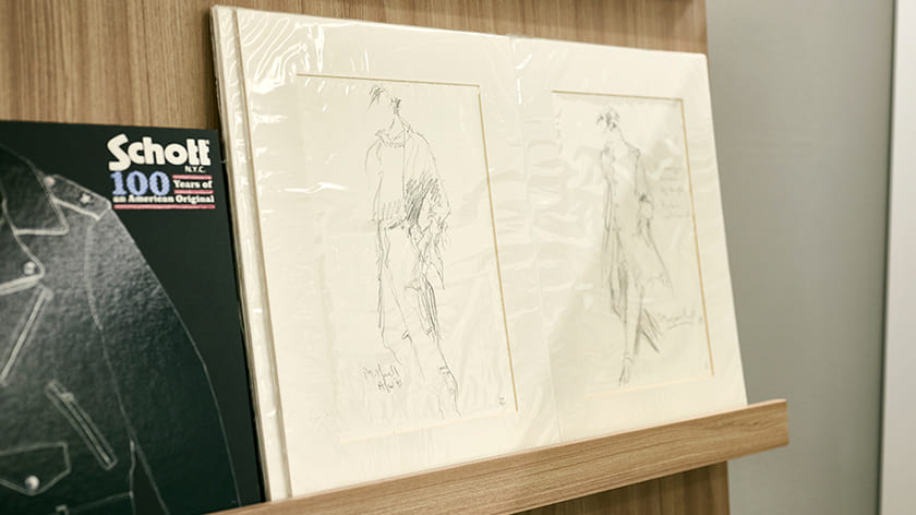 マーガレット・ハウエル氏直筆デザイン画 写真