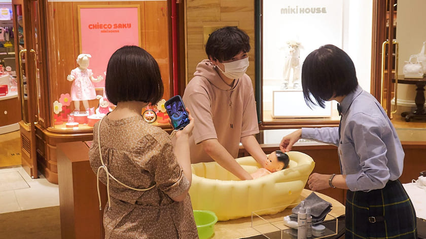 ミキハウス ショールーム、子育て体験空間「ミキハウスLABO」写真