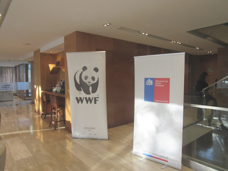 左がWWF、右がチリ環境省のロゴマーク