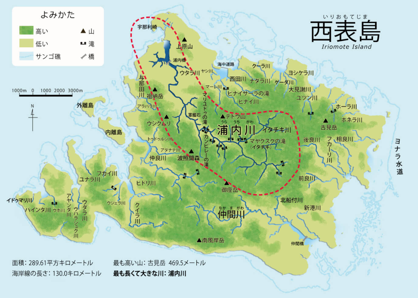 西表島の中心に広がる浦内川流域