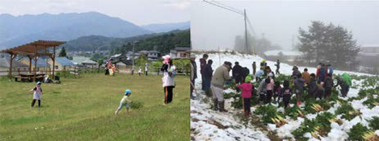 (左)第2号認定事業 山本おひさま広場(右)第3号認定事業 杵原学校