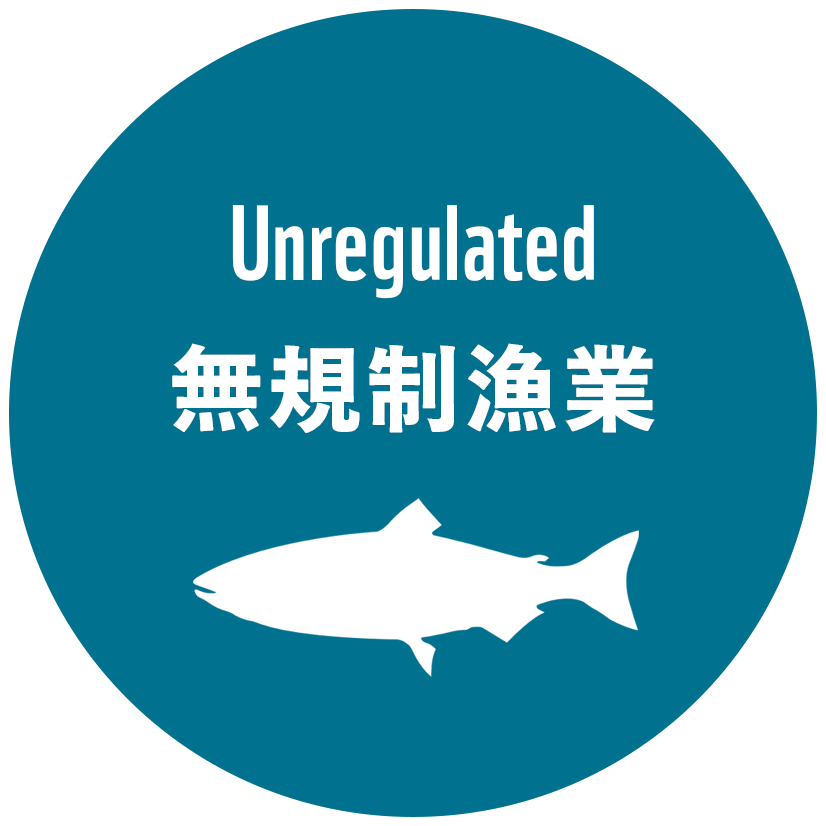 IUUの説明：無規制漁業<br>（Unregulated）