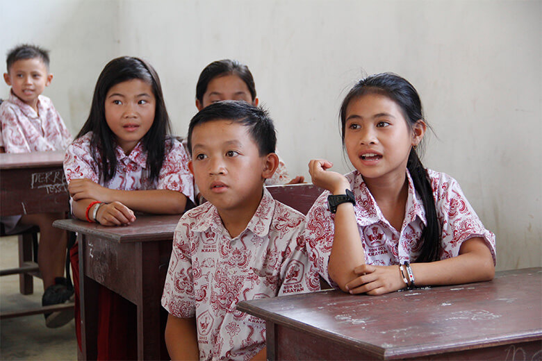 ESDプログラム実施校で学ぶ子どもたち
