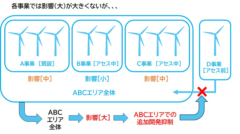 国内での開発の全体バランスに配慮することが必要な段階に差し掛かっている。開発を抑制した分、他でどのような再エネを代わりにどの程度入れるのかも合わせて議論が必要