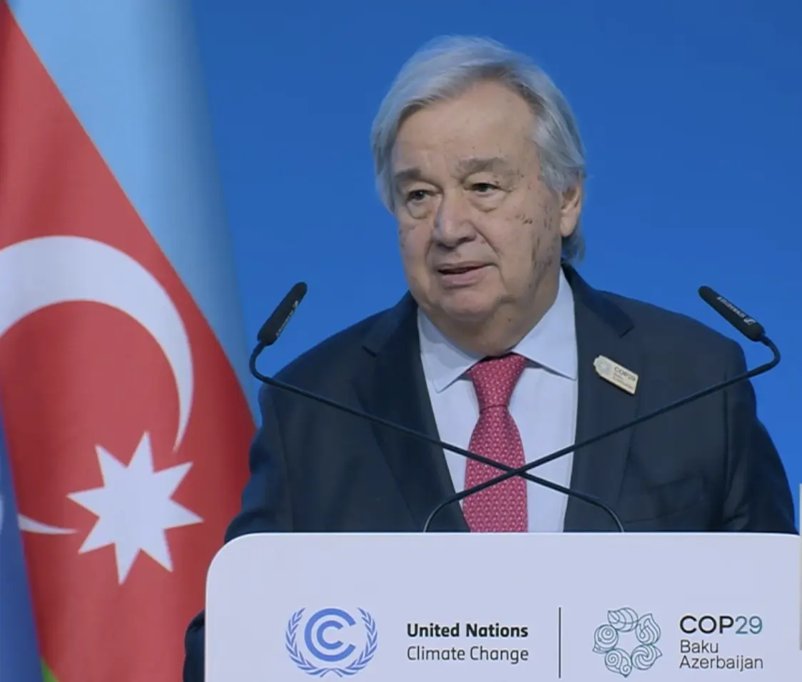 かつてポルトガルの首相だったグテーレス事務総長は、「一国の首脳として、みなさんには気候変動から国民を守る責務がある」とし、早急な排出削減、適応の実施、新しい気候資金目標の合意を求めました