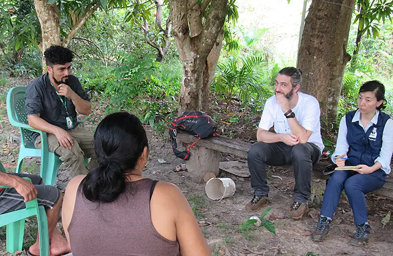 リオ・カジャリでの聞き取り調査