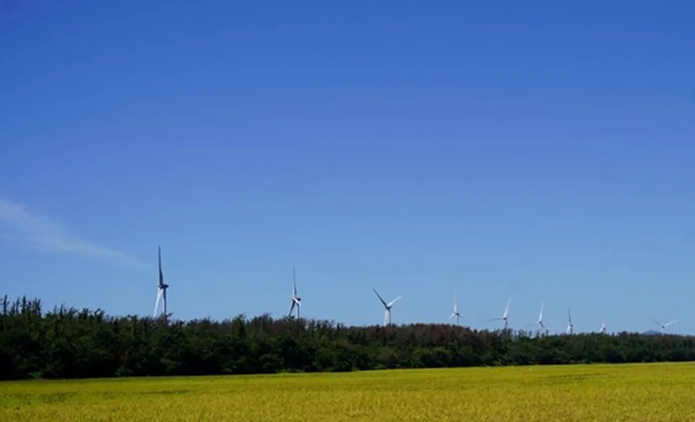 秋田銀行が出資する「株式会社A-WIND ENERGY 」の風車。新たな洋上風力の事業者にも、地元企業について相談される最初の窓口になられています。