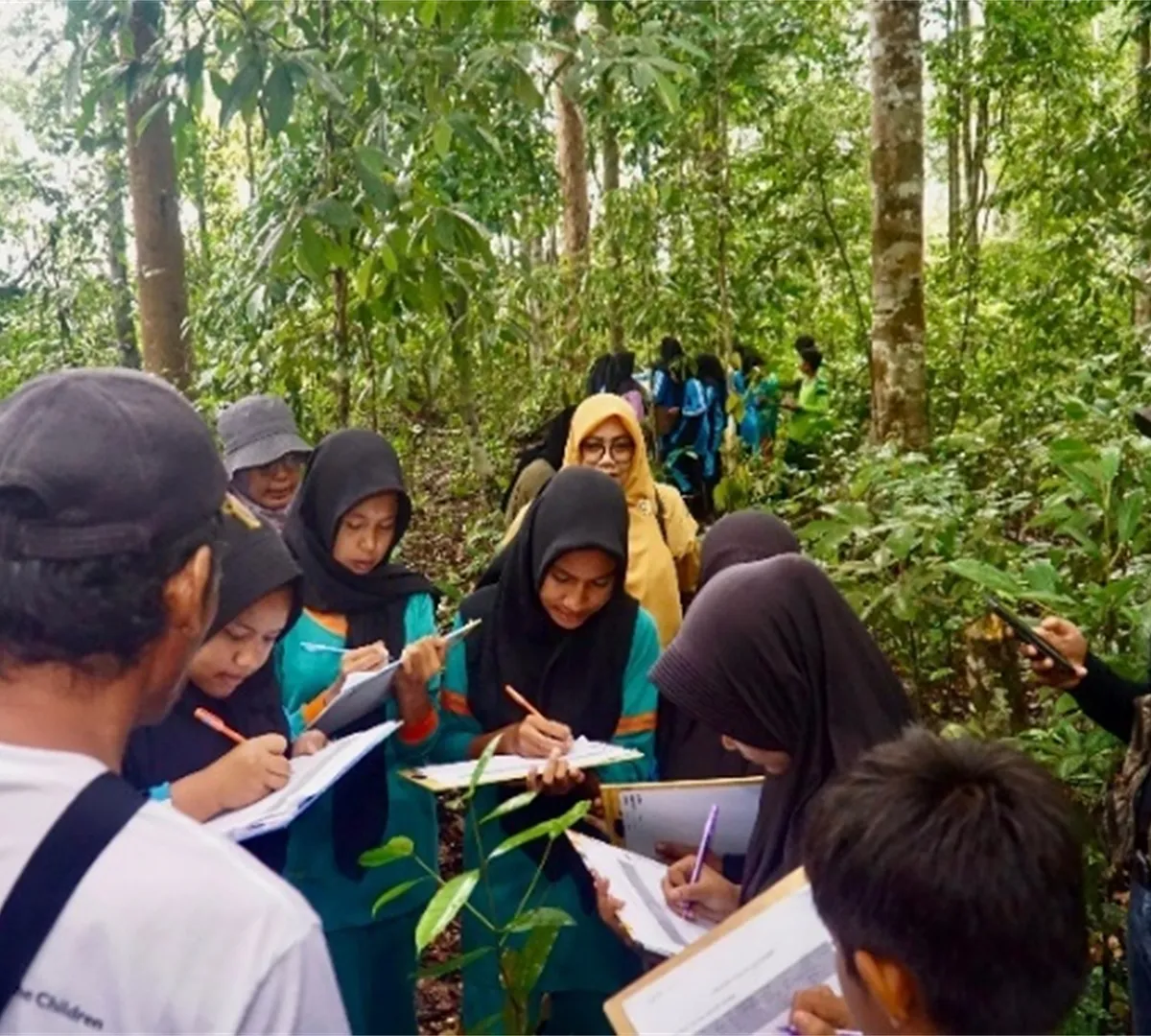 森で学ぶ子どもたち