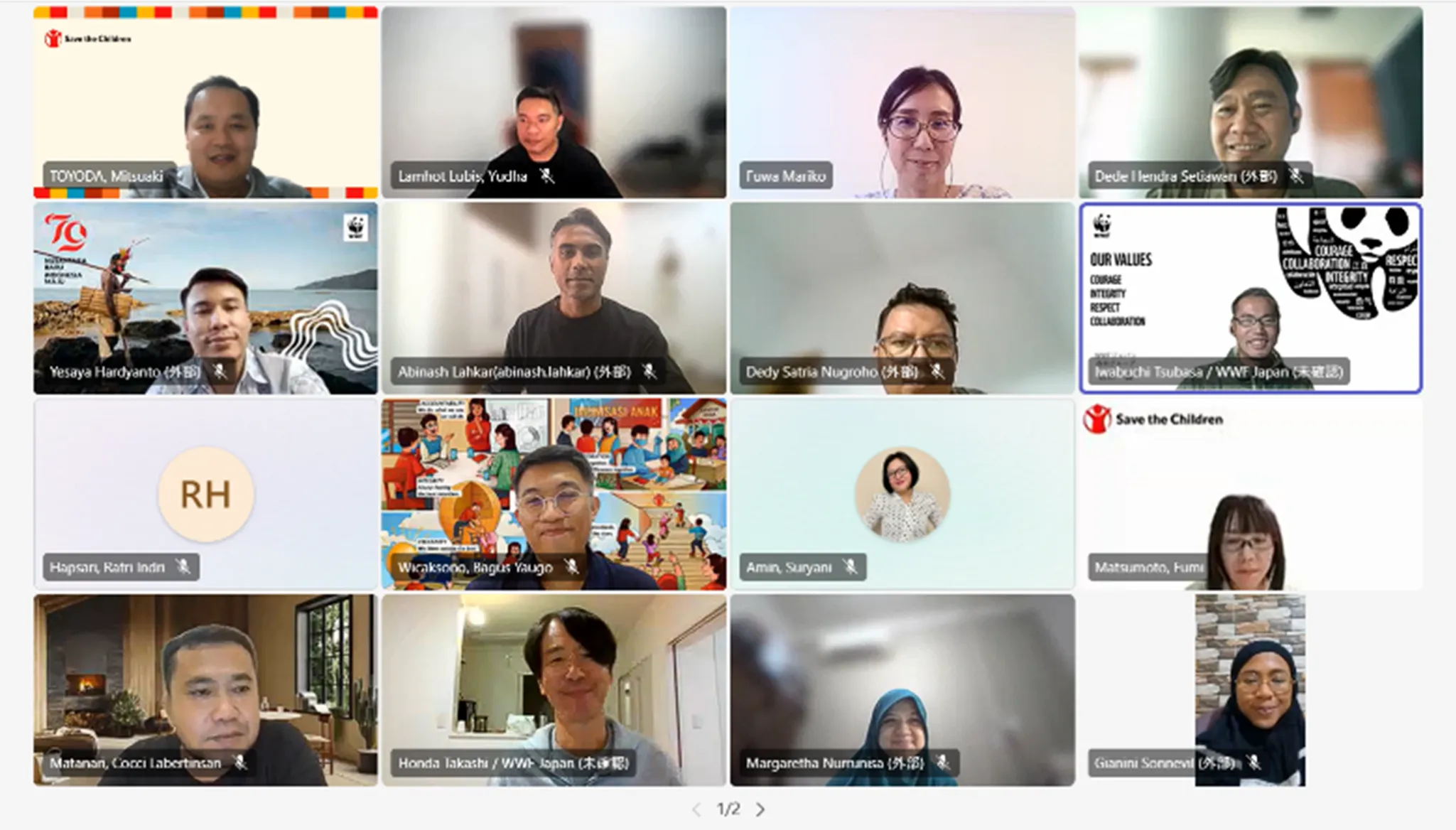 WWFとSCの合同チームによる会議の様子