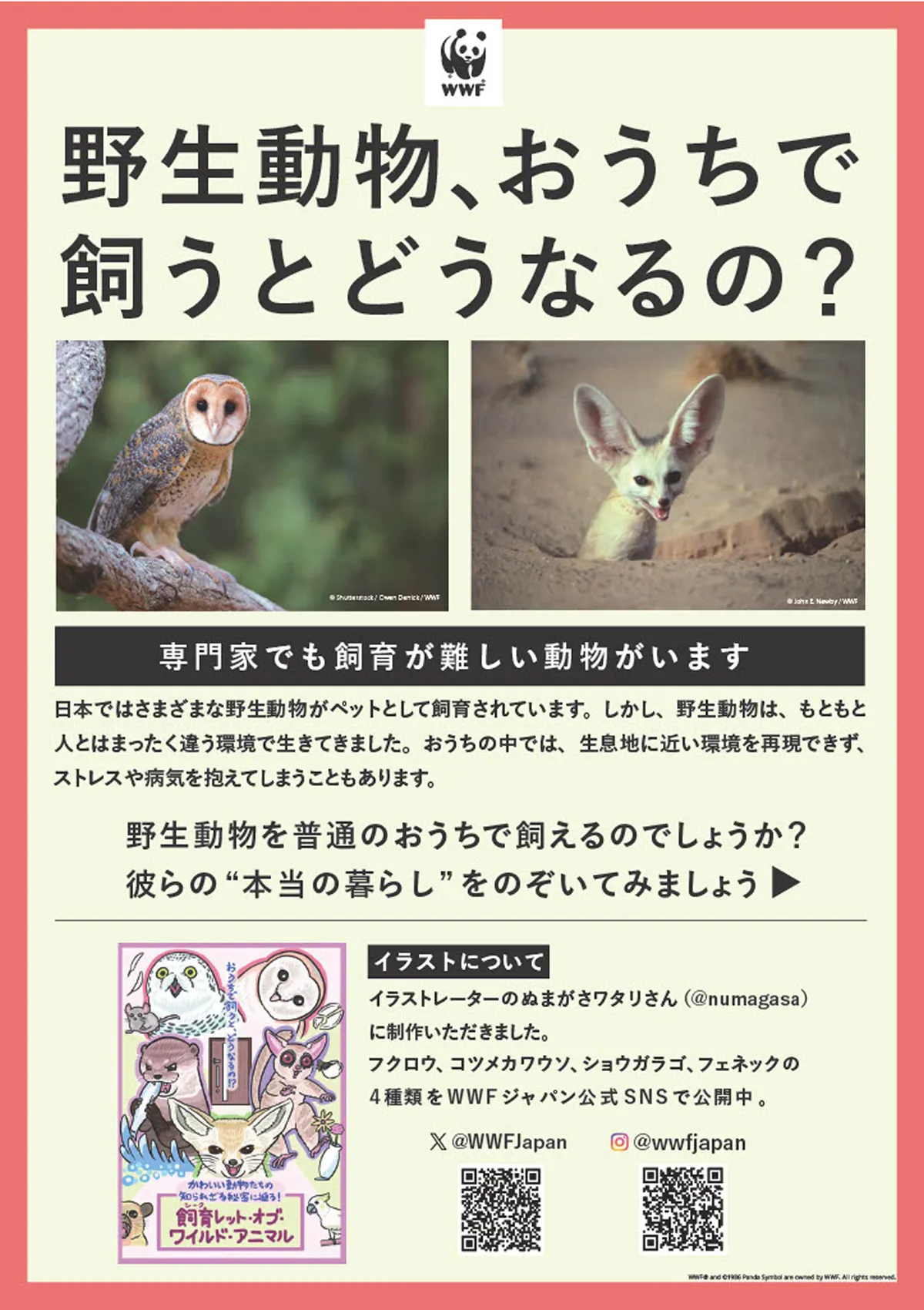 「野生動物のペット利用のリスク」ポスター